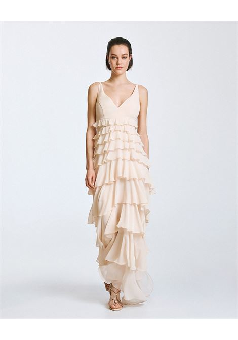Maxi vestito con volant ACCESS fashion | 63-3382-329VANILA
